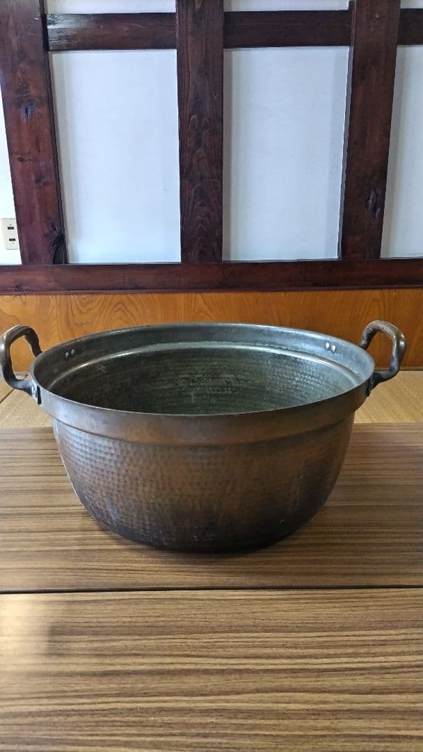銅鍋？　特大　プロ用　両手鍋