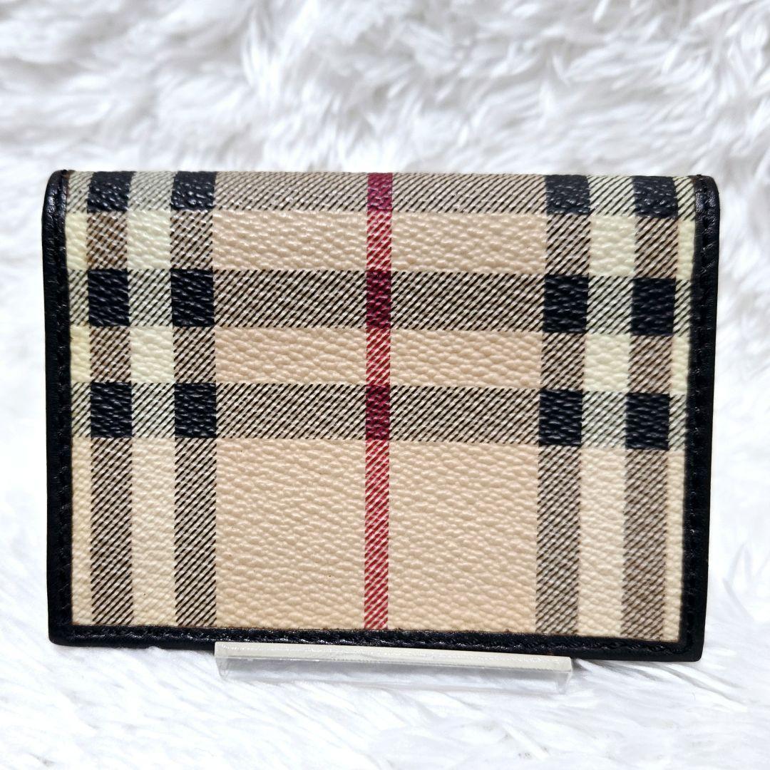 希少 ホースロゴ BURBERRY 名刺入れ カードケース ノバチェック レザー