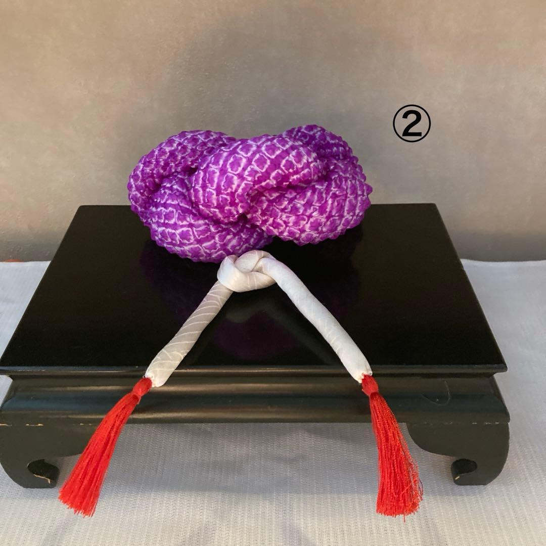 美しアンティーク　藤下がり　花簪　櫛平打ち簪　Uピン水引簪　選べる鹿の子ちんころ