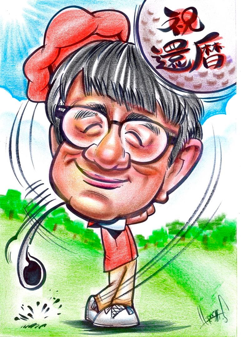 世界で1枚のオーダーメイド似顔絵★ハイクオリティver☆誕生日