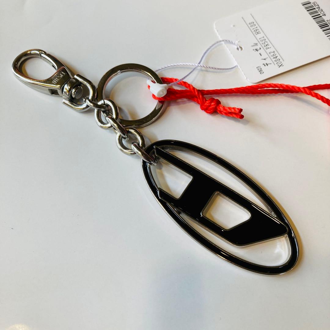 値下げ◆新品【DIESEL/ディーゼル/ロゴ・キーリング/キーホルダー】シルバー