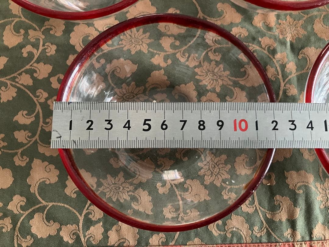 大正〜昭和の時代 昭和レトロ 大正浪漫　吹きガラス　ガラス鉢　5枚