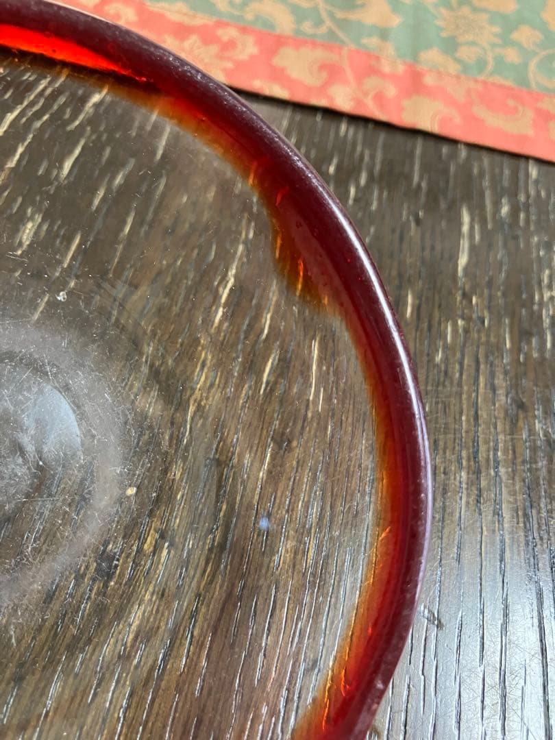 大正〜昭和の時代 昭和レトロ 大正浪漫　吹きガラス　ガラス鉢　5枚