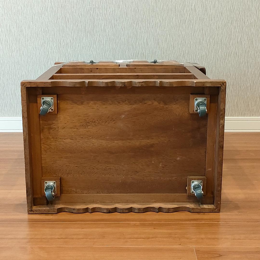 アンティーク　キッチンワゴン　バタフライ　サイドテーブル　スペイン輸入家具