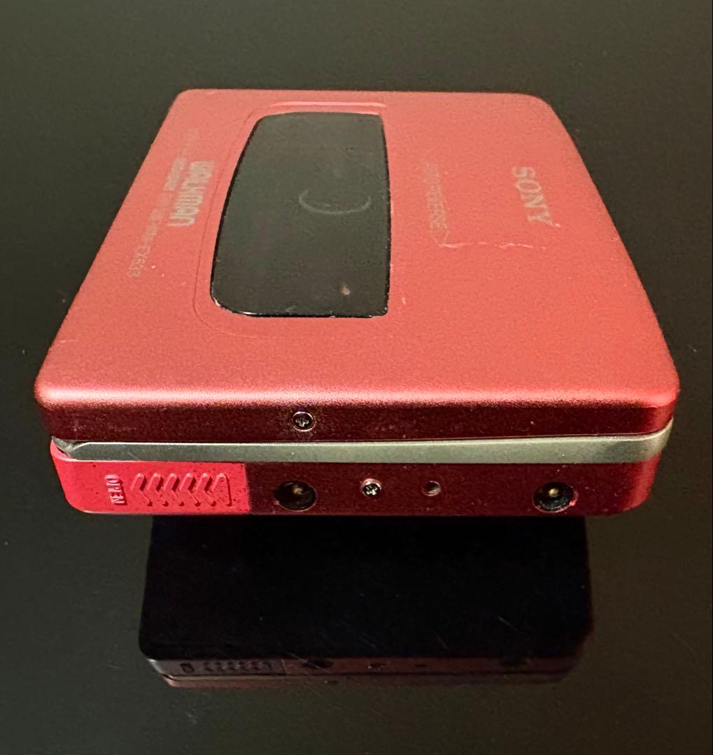 カセットウォークマン SONY WM-EX633 橙色　(整備済み、完動美品)
