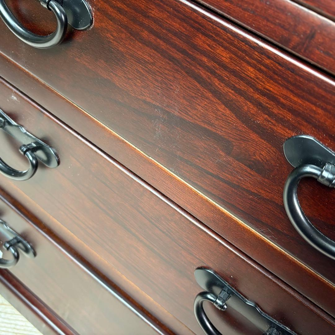 訳あり品！【134】民芸家具桐材多引き出しチェストタンスD48㎝×65㎝完成品