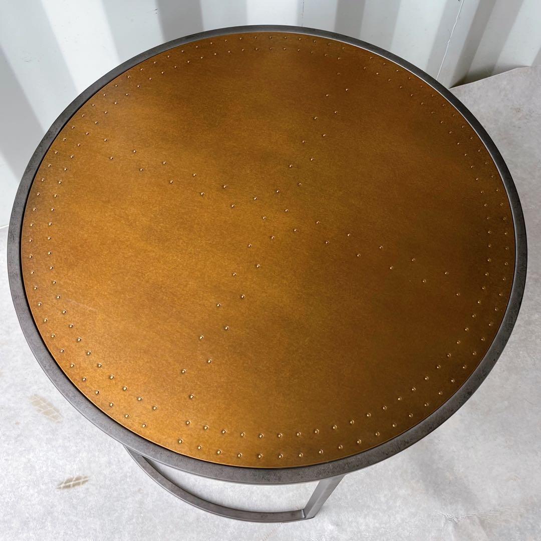 取付無料！関家具 ノットアンティークス エルマ 真鍮ラウンドサイドテーブル✨