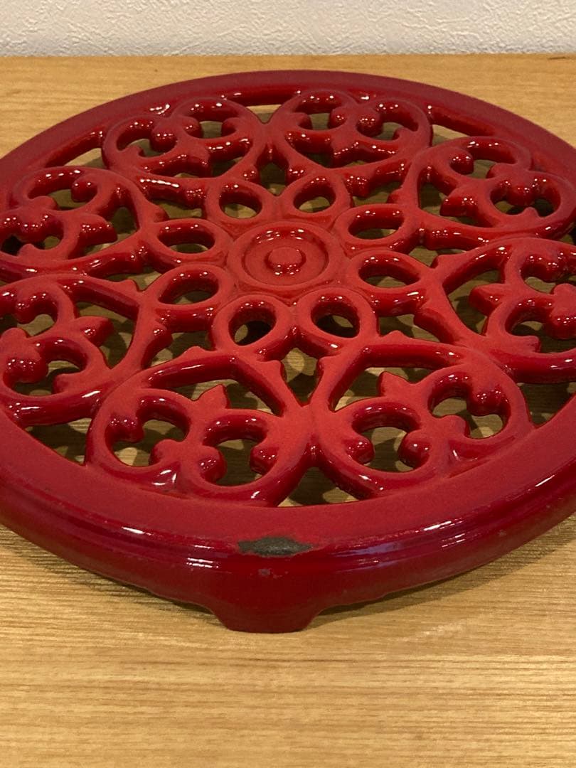 staub スクエアティーポット　ピメント　teapot ケトル　トリベット付き