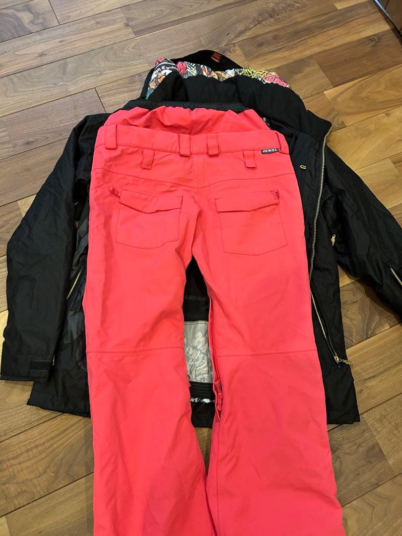 スノボウェア 上下セット メンズ ACC 黒 ピンク 派手 オシャレ