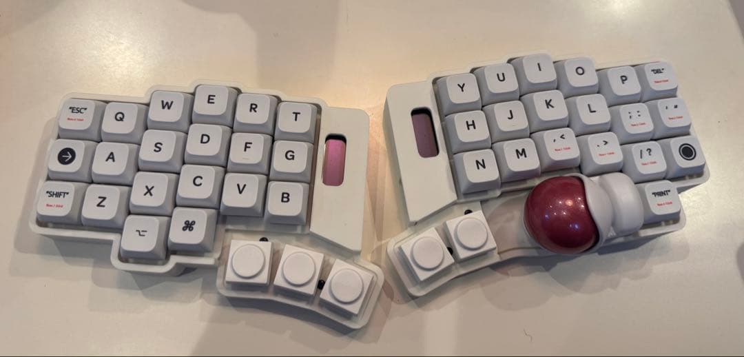 【新品】keyball44 白　トップケースマウント　フルセット