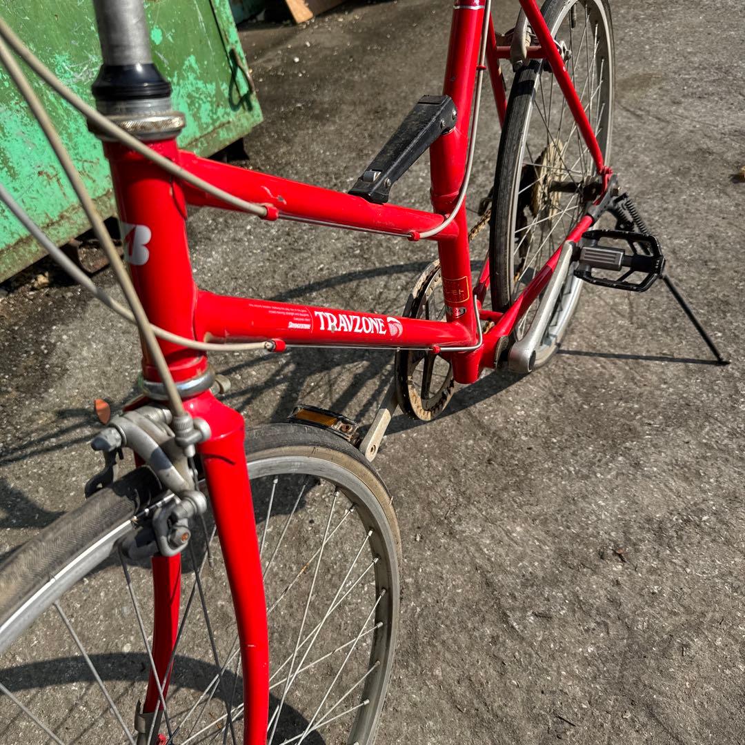 ブリヂストン、TRAVZONE 赤 折り畳み自転車