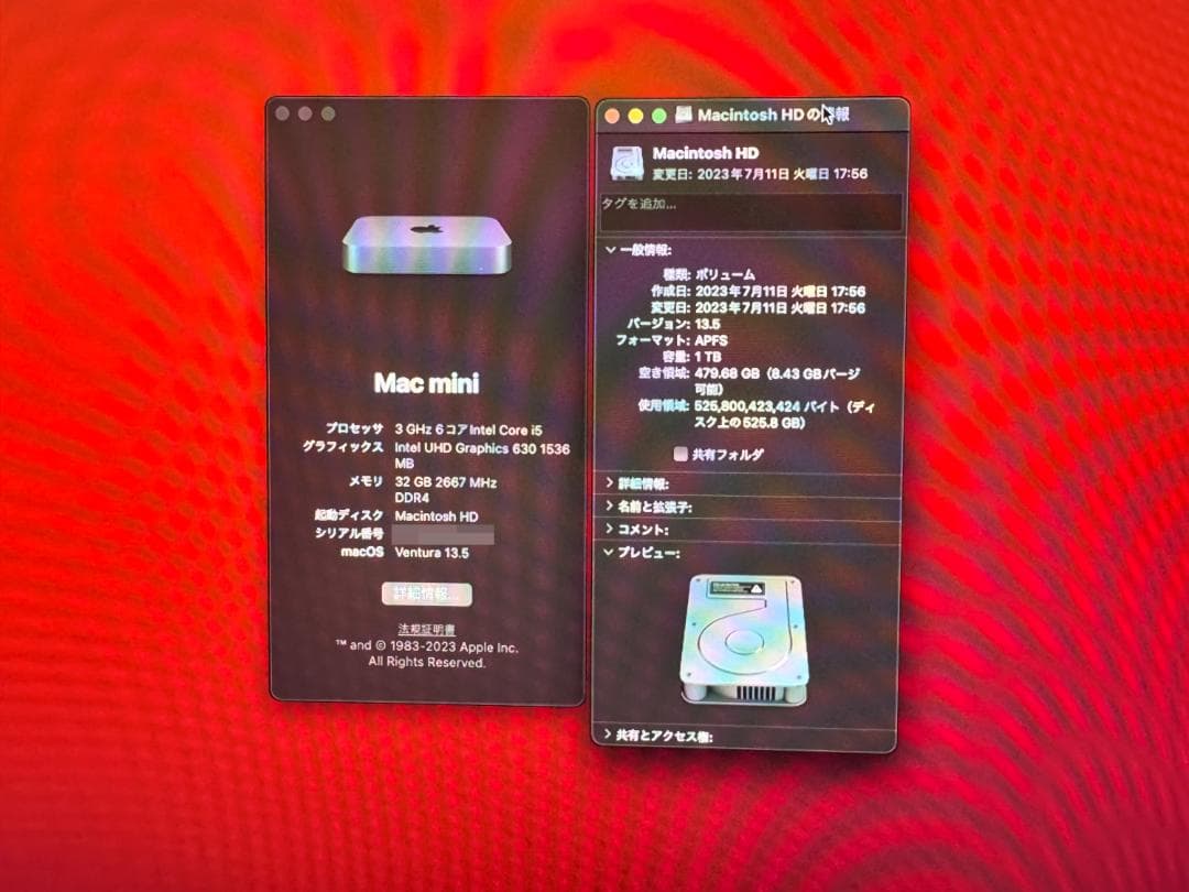 希少！最終Intel Mac mini 2018 i5/32GB/1TB SSD