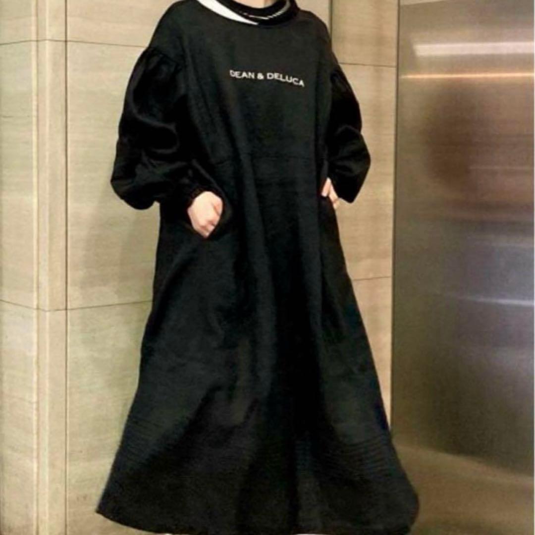 【試着のみ】DEAN＆DELUCA×BEAMS COUTURE　割烹着ドレス　黒