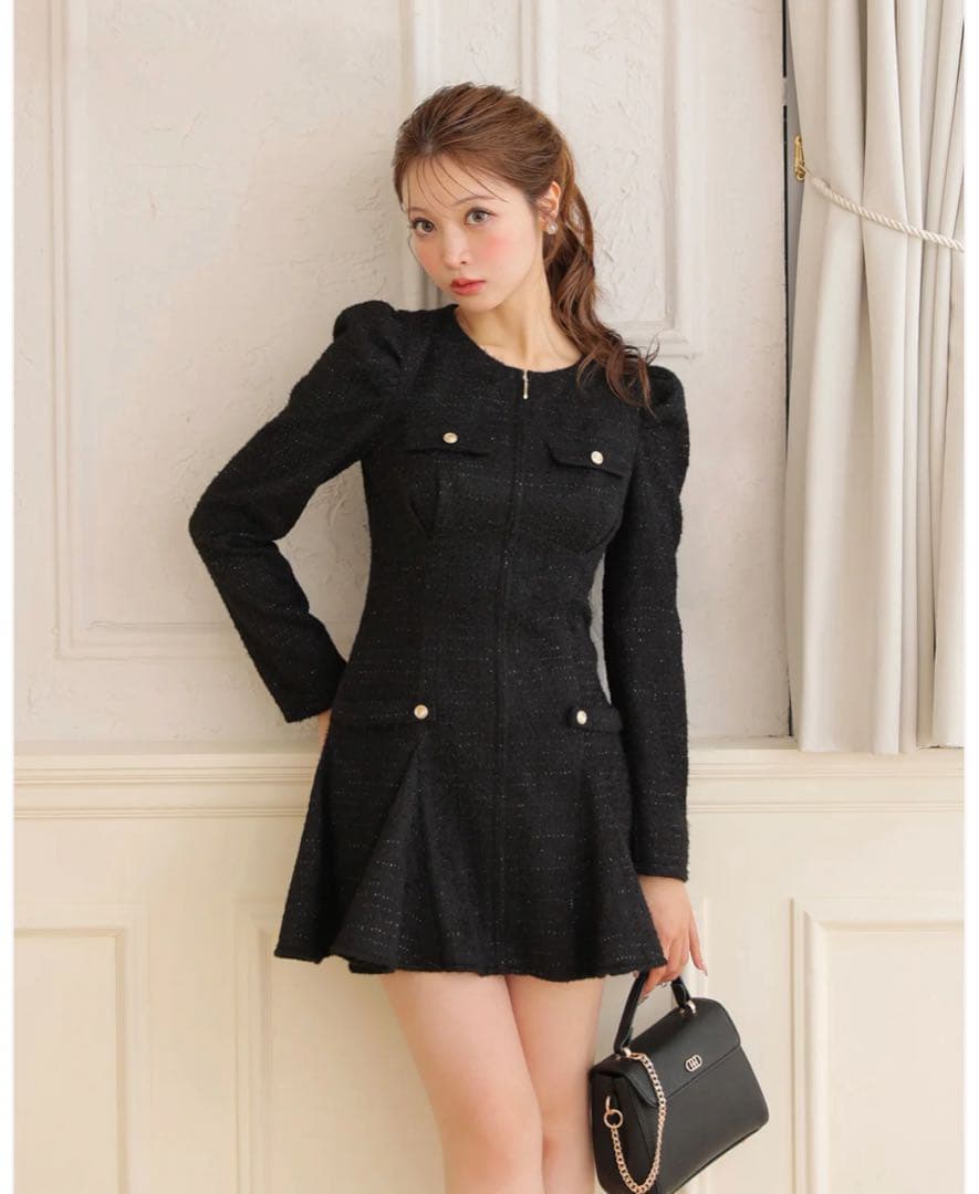 ワンピース mmeeme Zip puff mini onepiece
