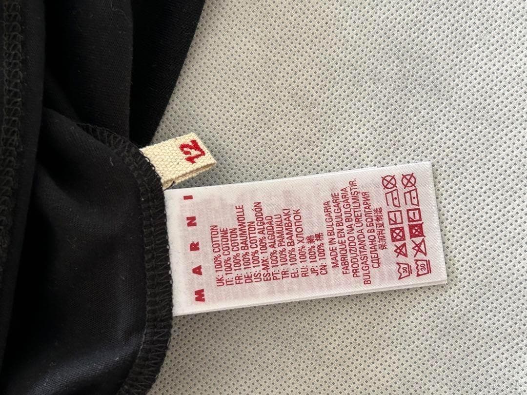 再入荷 大人もOK MARNI シャツ 半袖 ロゴ ブラック 12Y 150cm