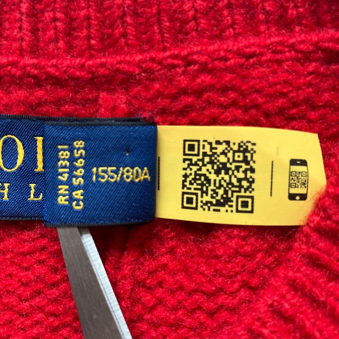 ポロラルフローレン　ケーブルニットカーディガン　ポニー刺繍　カシミヤ　XS