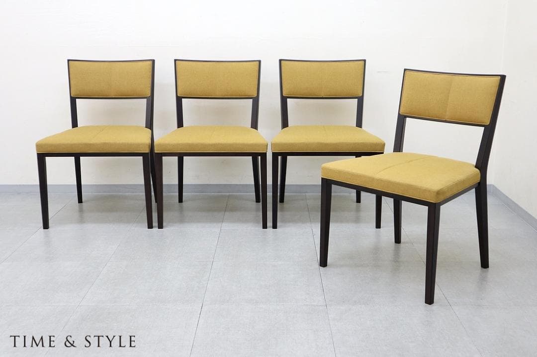 B③4脚セット 美品 TIME&STYLE ダイニングチェア 椅子 旭川家具