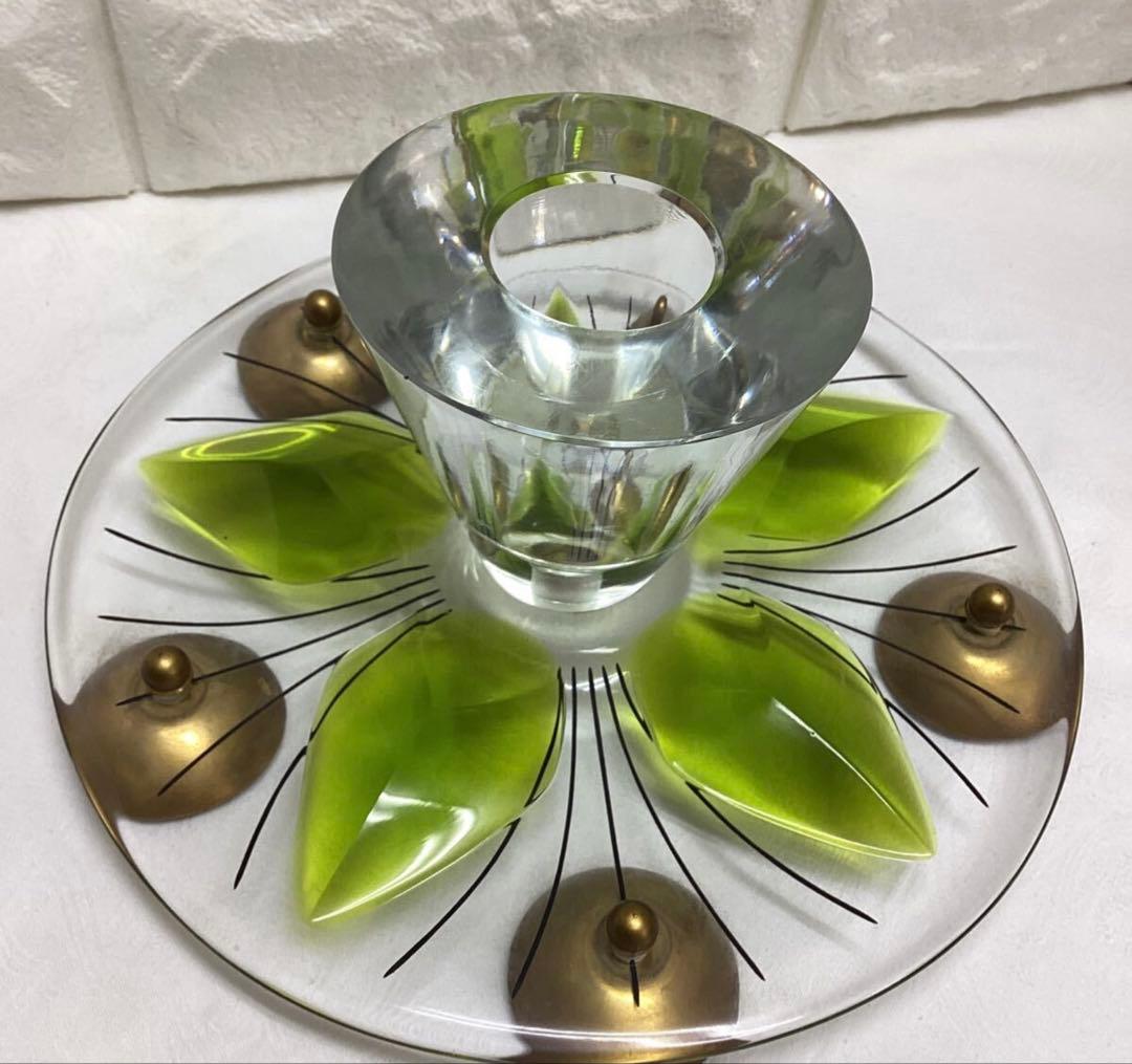 希少　ラリック LALIQUE ビンテージ キャンドルスタンド 燭台 フランス