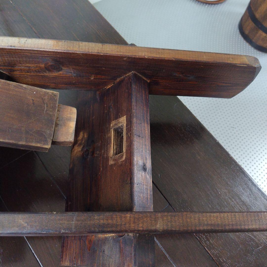 アンティーク 古木を活かした階段ディスプレイ台 シェルフ 4段 天然木