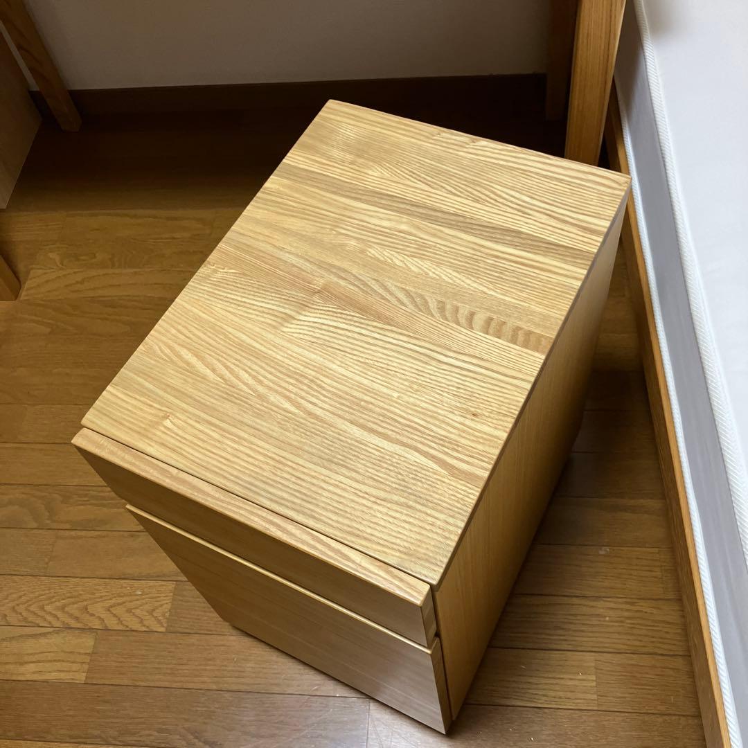 無印良品　タモ材　キャビネット