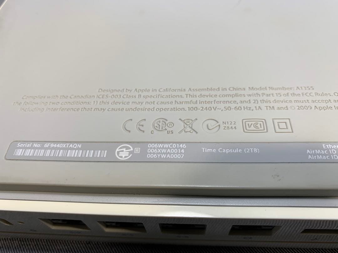 Apple Time Capsule 2TB タイムカプセル