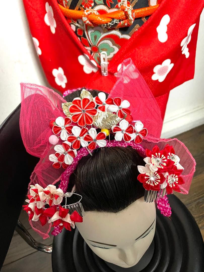 振袖セット 7歳 七五三用お雛様