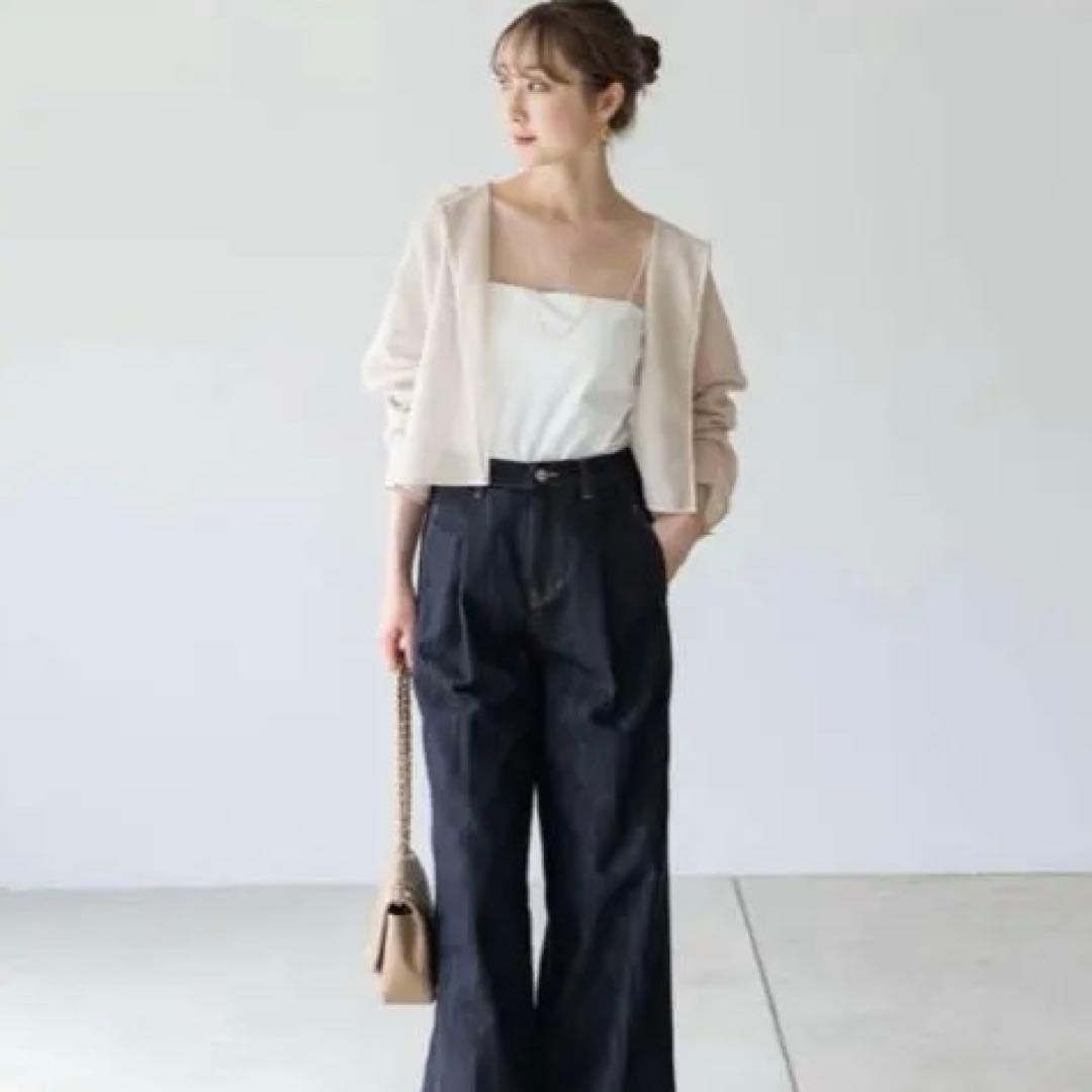 【新品】NOBLE⭐︎ 今季完売　ブリーズメッシュショートフードブラウス