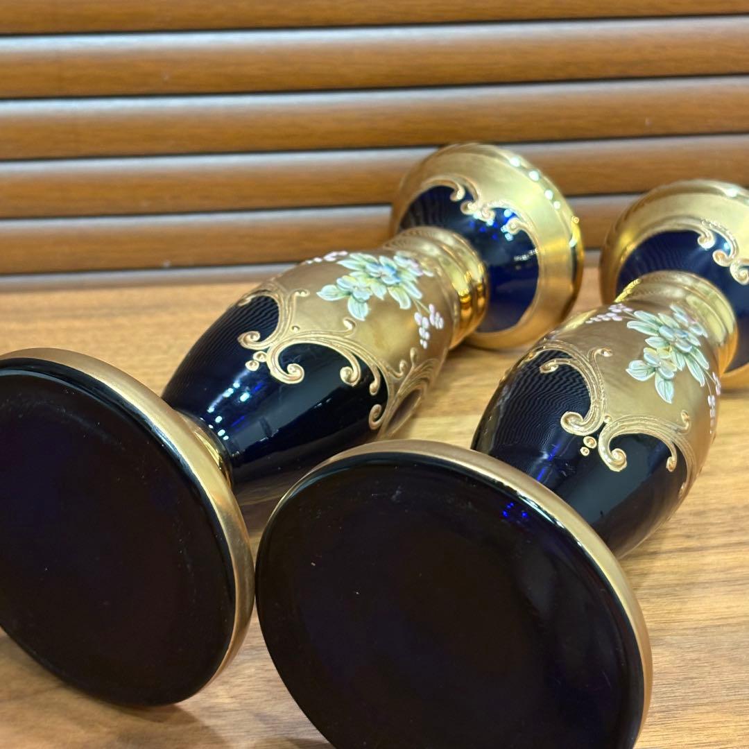 アンティーク洋硝子ガラス製　花入　花器　花瓶