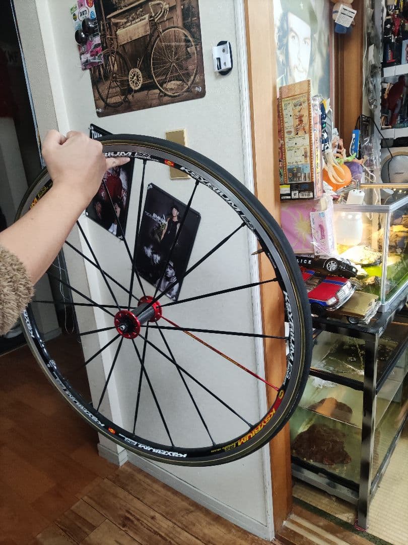 Mavicチューブラーホイール。非常に軽量です。登山に適しています。