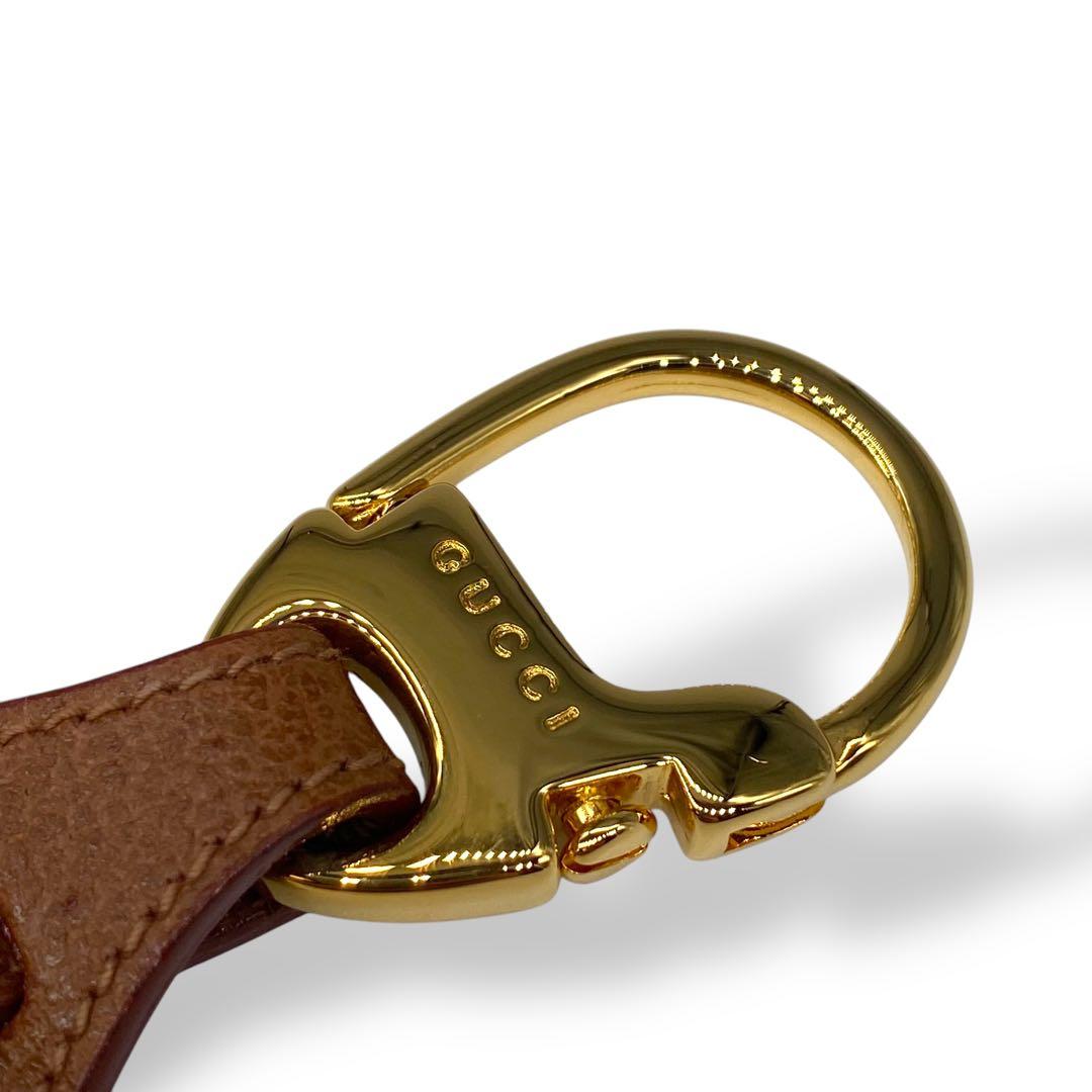 GUCCI グッチ　インターロッキング　キーホルダー　キーリング　レザー　メタル