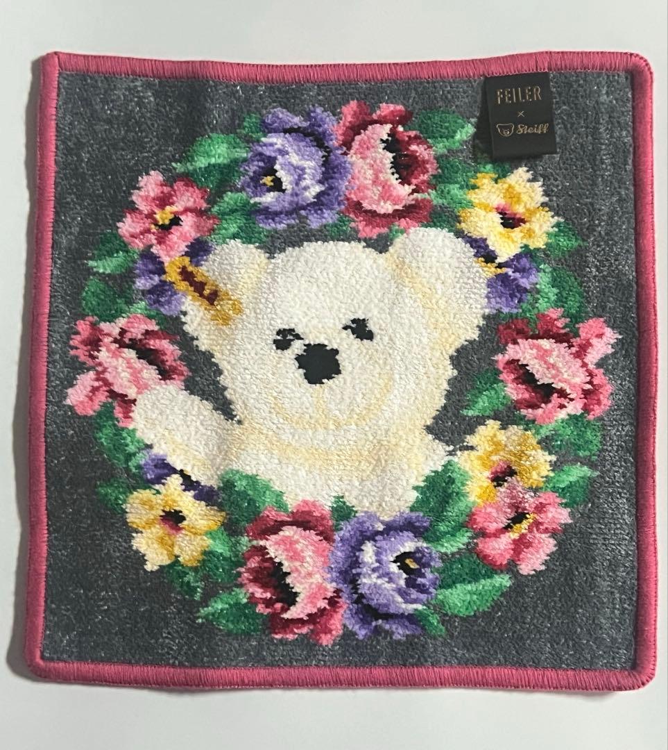 FEILER シュタイフ テディベア アンド フェイラー コラボハンカチ