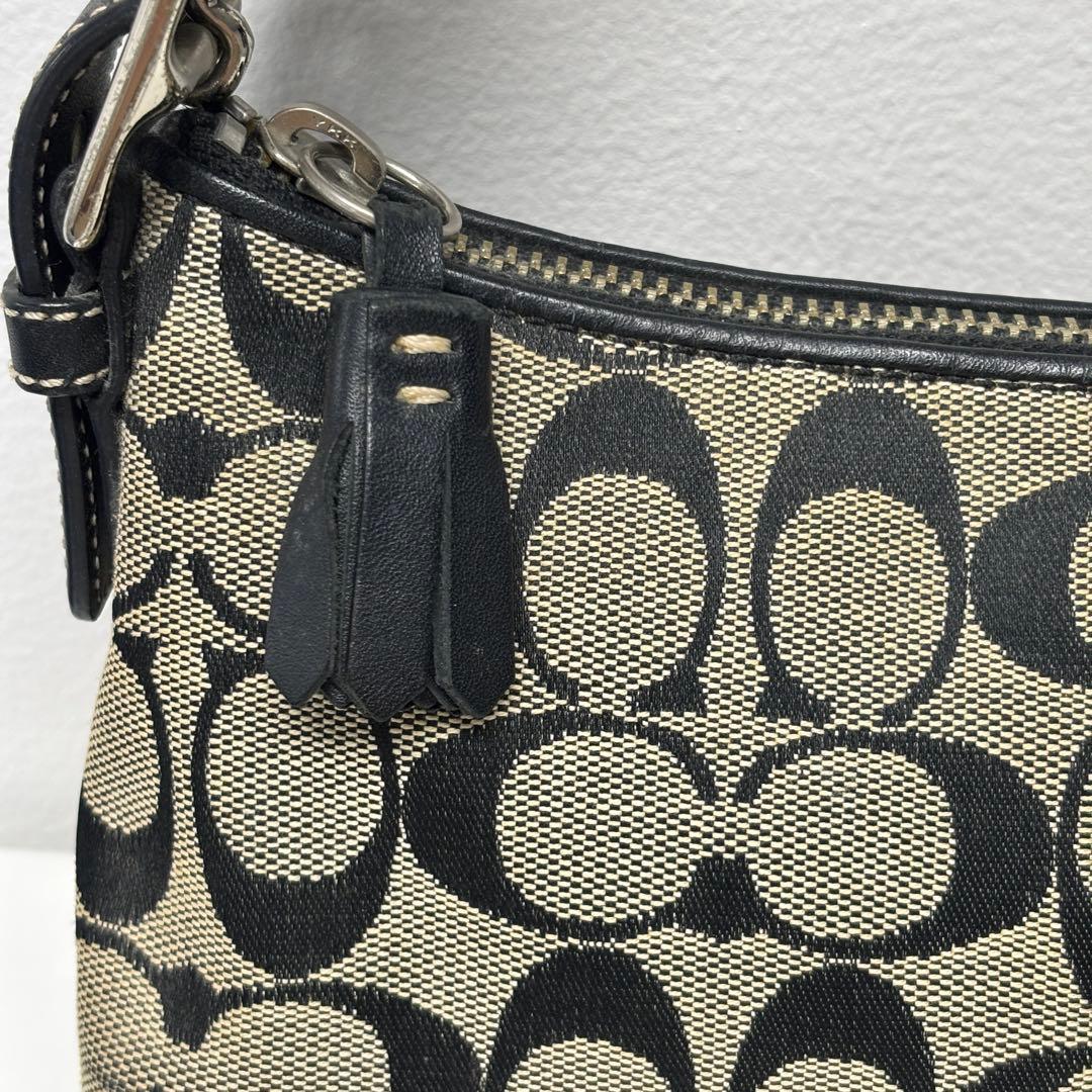 COACH コーチ 6371 シグネチャー ワンショルダーバッグ 肩掛け　黒