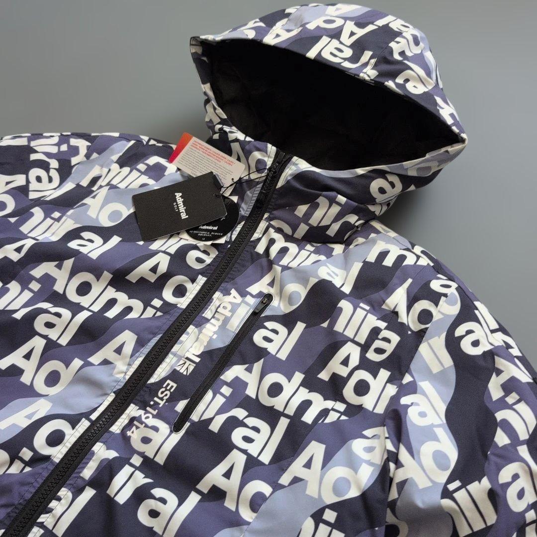 【未使用タグ付き】アドミラルゴルフ　モノグラムダウンジャケットパーカー　L