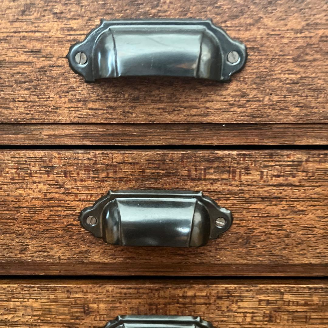 昔の古い小引き出し4段　古道具