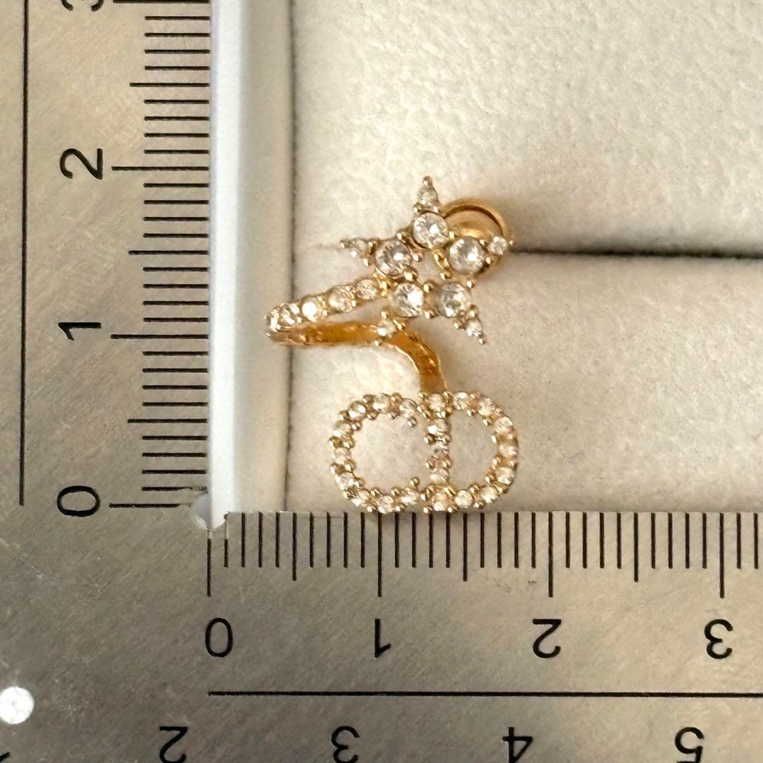 056【ディオール】CDロゴ　スター　カラーストーン　イヤリング　片方のみ