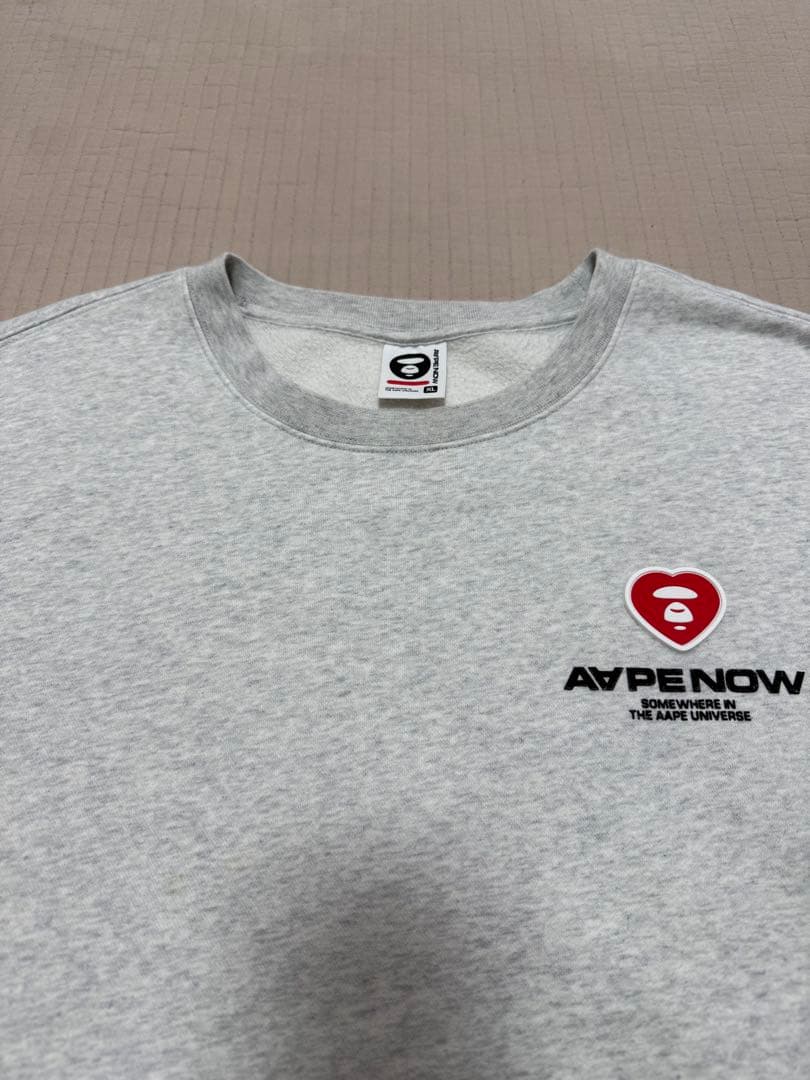 Aape エーエイプ　スウェット　トレーナー　サイズXL ライトグレー
