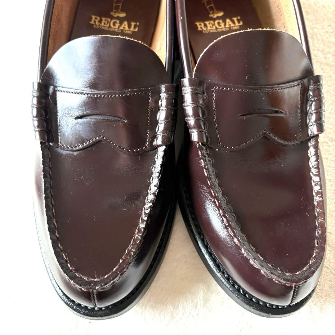 【極美品】リーガル 2177 ローファー 革靴 ブラウン 24.5cm