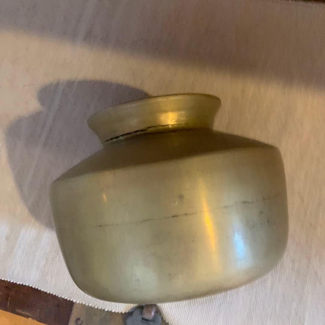 壺　花瓶　水瓶　インド　骨董屋 金属製 丸型装飾用壺