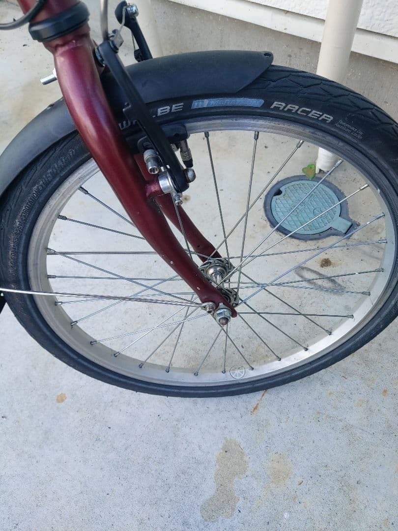 折りたたみ自転車 DAHON バーガンディ バスケット付き