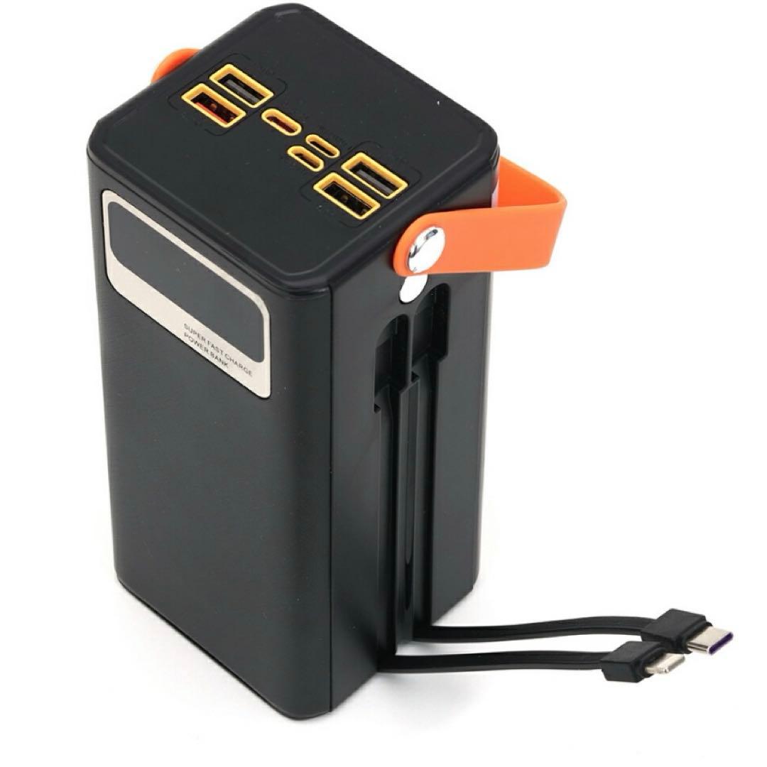 大容量コンパクトバッテリー・折りたたみソーラーパネルセット ブラック　災害