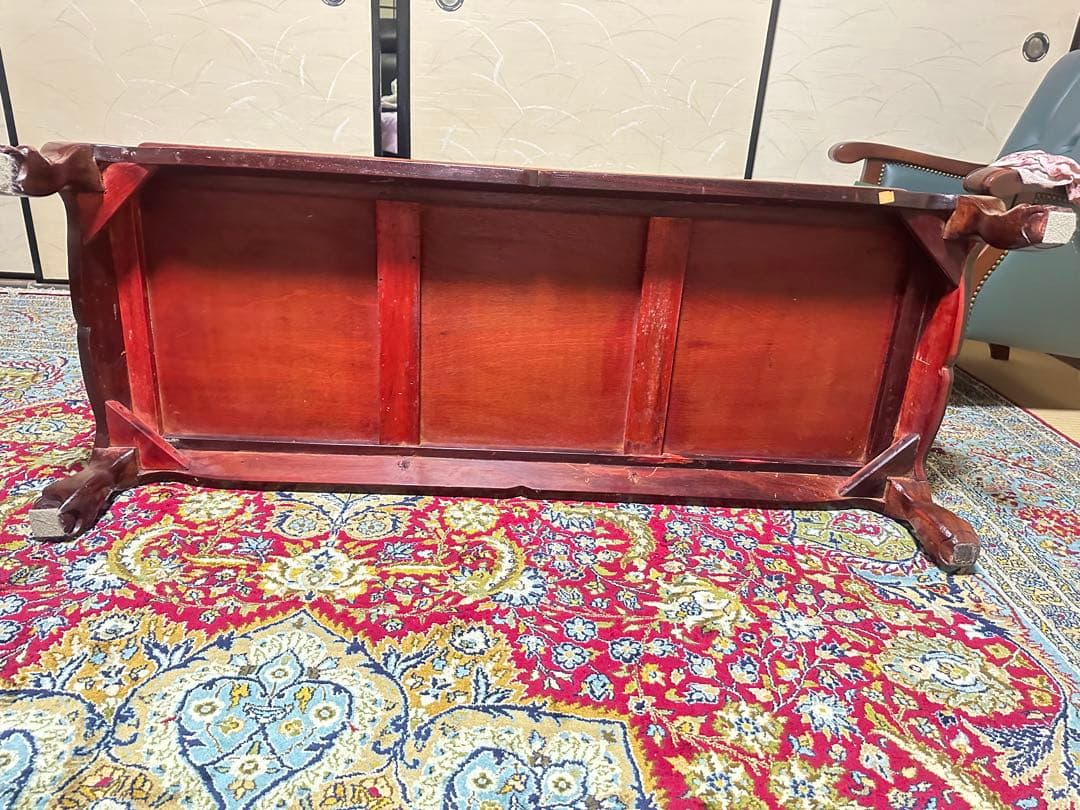 螺鈿細工 座卓 3引き出し付き