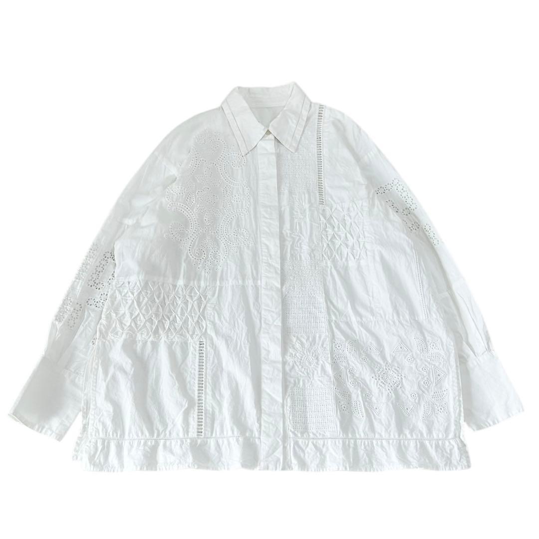 nude vintage JOURNALSTANDARDレースパッチワークシャツ