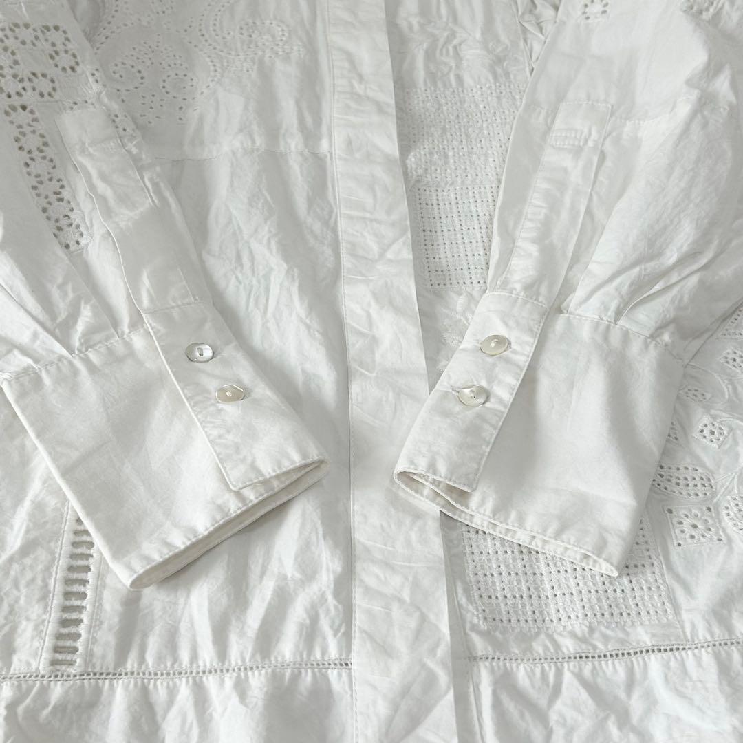 nude vintage JOURNALSTANDARDレースパッチワークシャツ