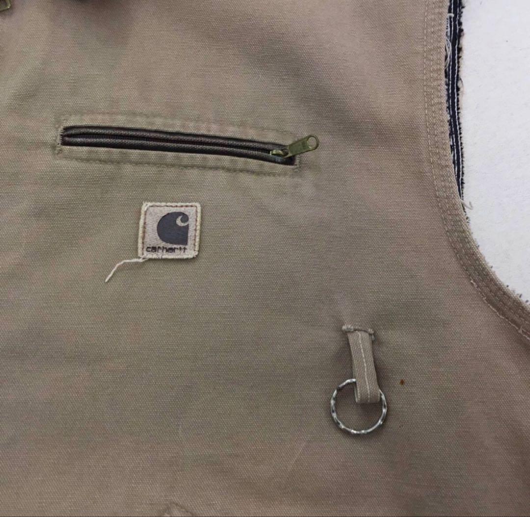 へ*ち様 【希少】Carhartt デトロイトジャケット リメイクベスト ヴィン