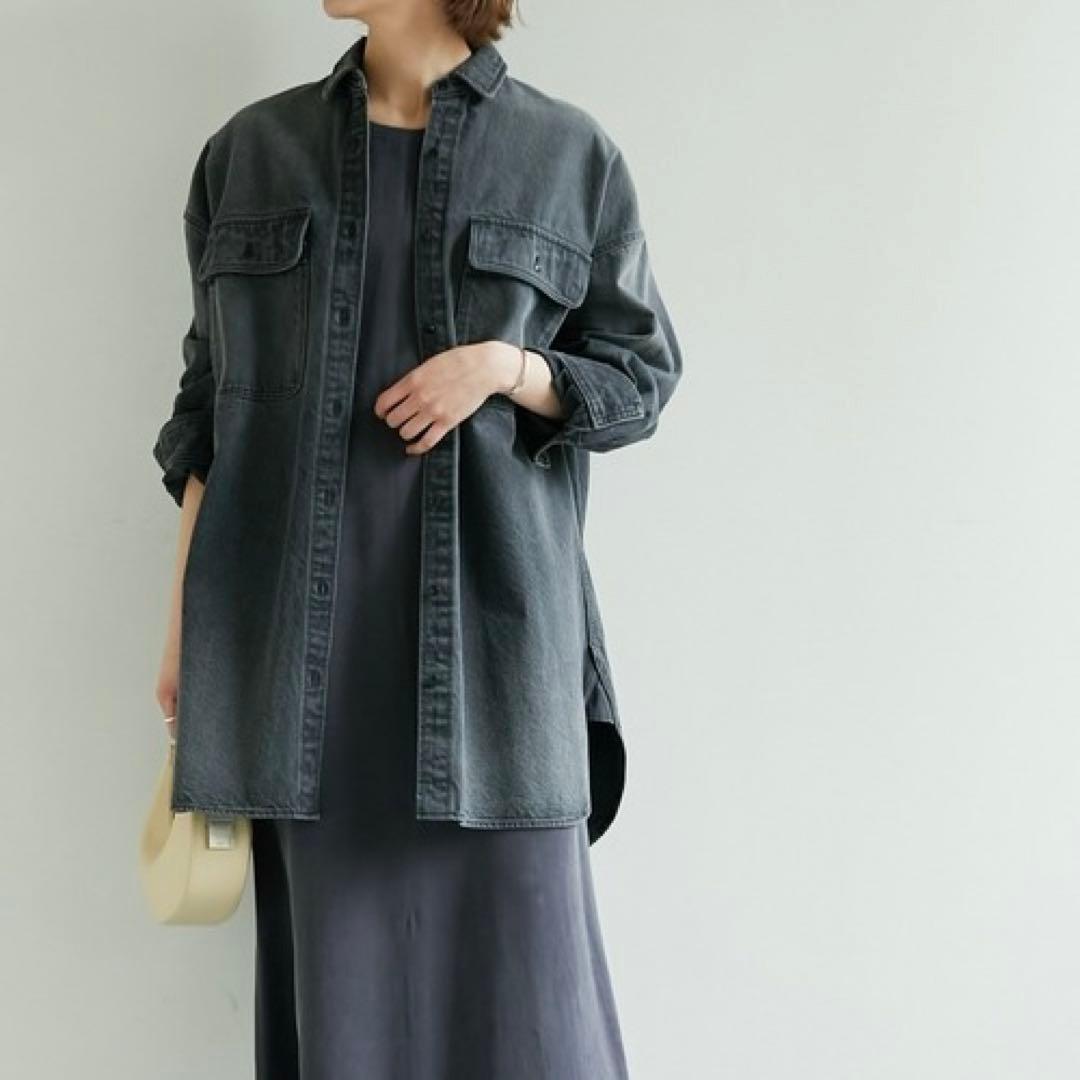 極美品✨ガリャルダガランテ　デニムオーバーシャツ　ブラック デニムシャツ　黒