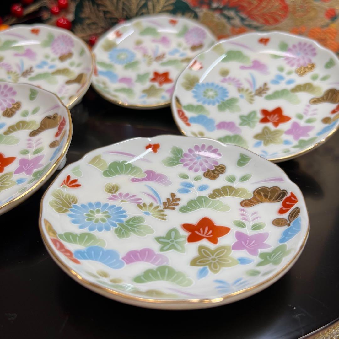 【天然石】 香蘭社 四季わらべ唄 金彩色絵 銘々皿 セット 他おまとめ