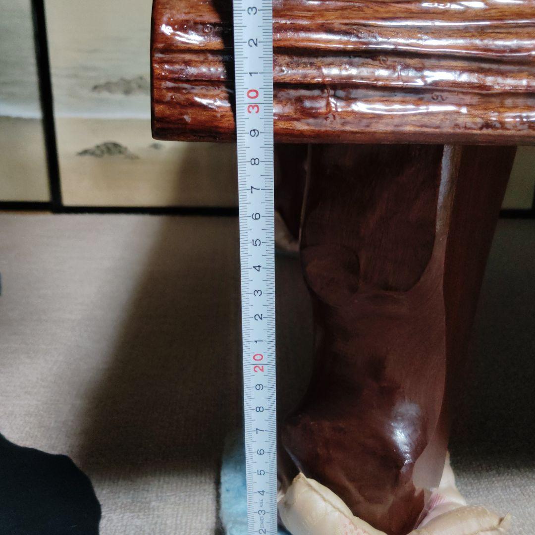 天然木 高級座卓 和 無垢 ローテーブル 一枚板調 平卓 レトロ　アンティーク