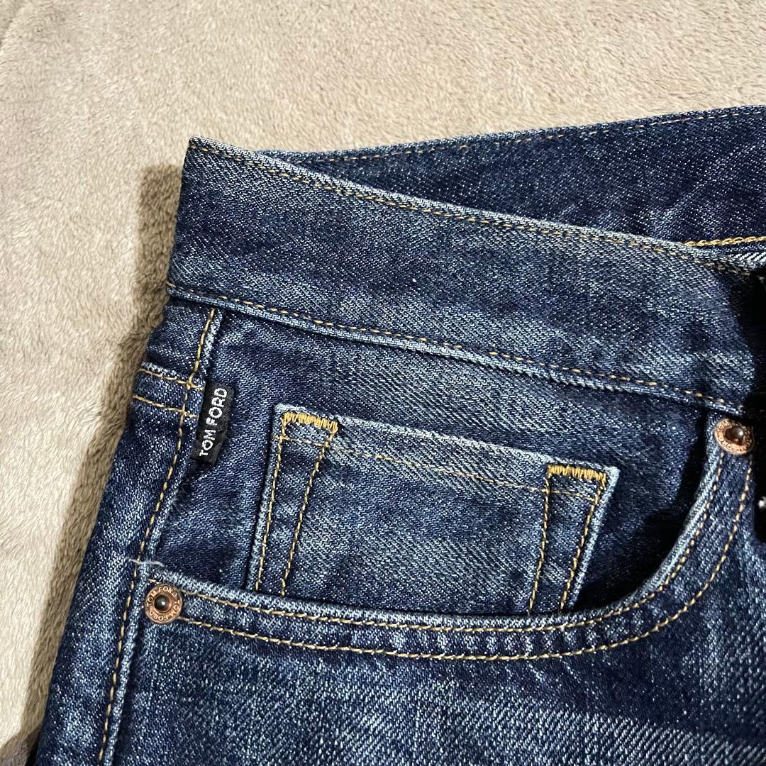 未使用✨　トムフォード　ストレート　デニム　ボタンフライ　セルビッチ　30