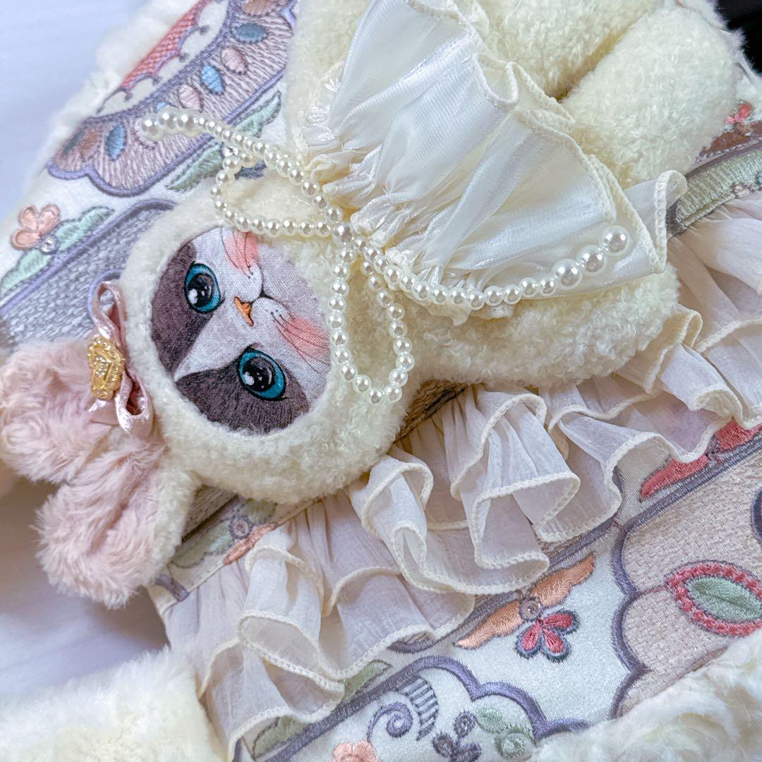 あ*き様 コヤンイサムチョン♡新柄インド刺繍のうさミルクちゃんのラウンドトートバ