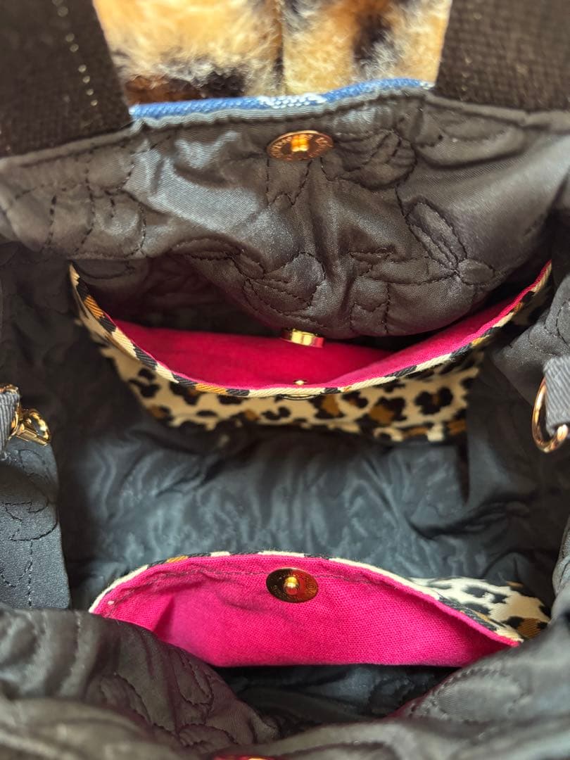 H*U様 コヤンイサムチョン　ハンドメイド　ハートボアバッグ　ピンク　ヒョウ柄う